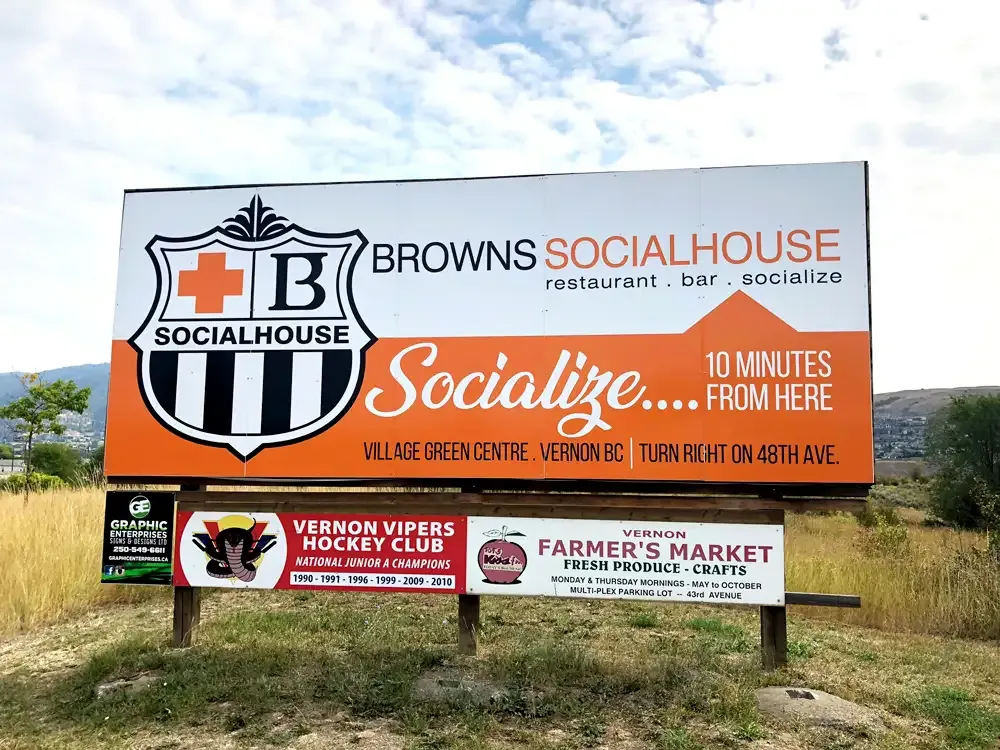 Large highway billboard printed by Graphic Enterprises