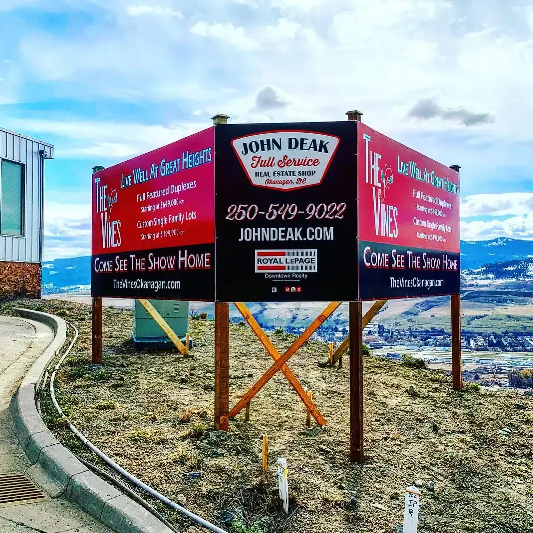Billboard promoting a local company