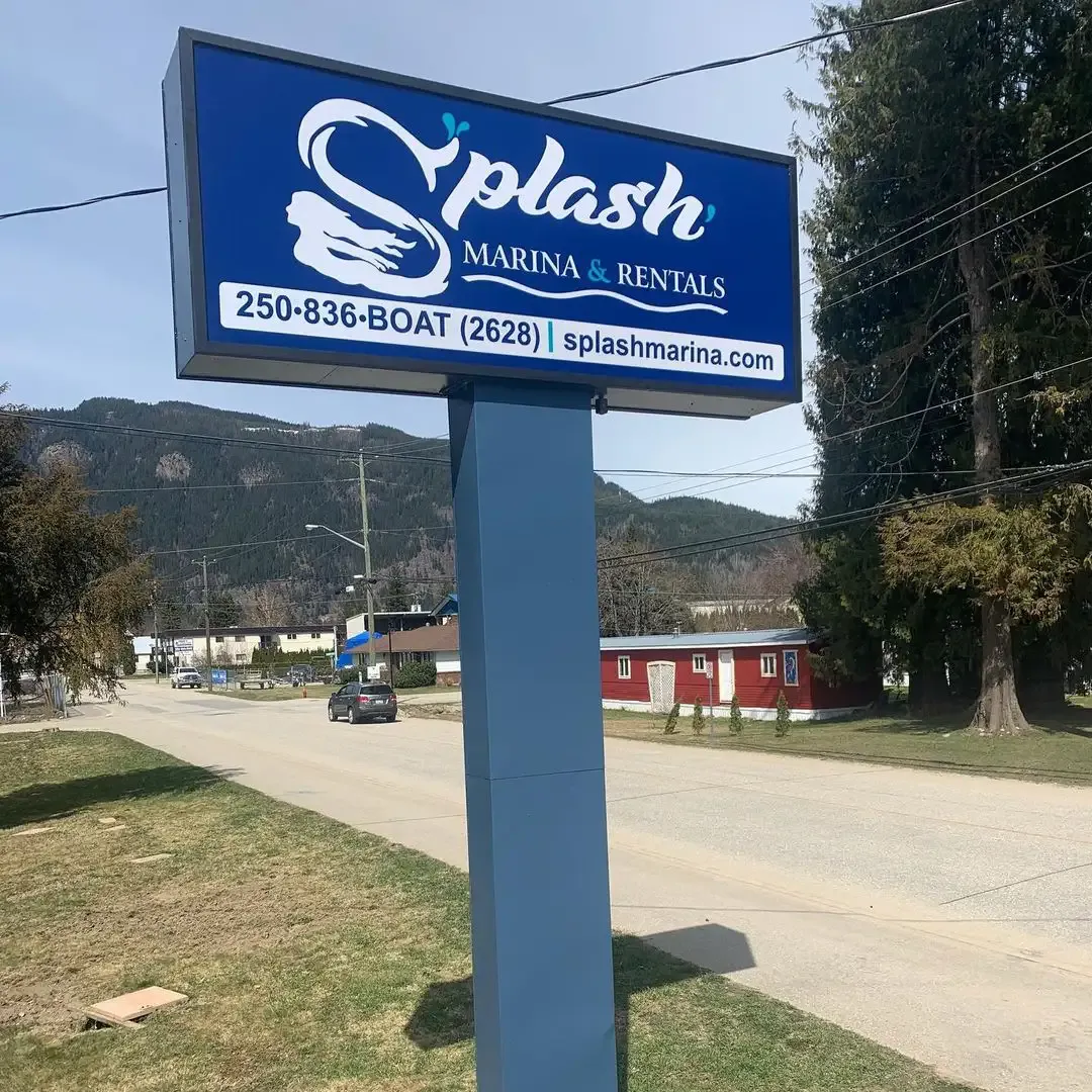 Storefront signage installed for a Vernon business