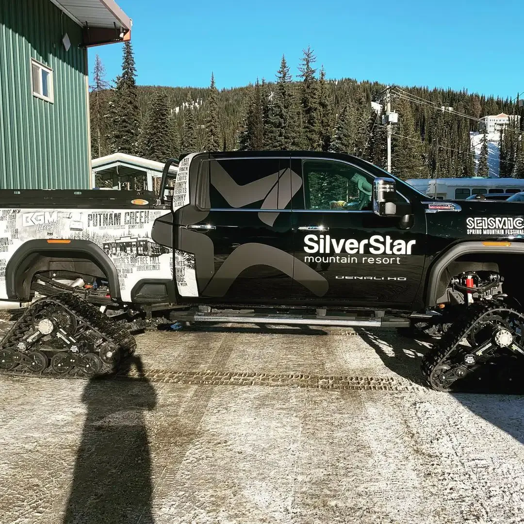 Full commercial wrap installed on a work truck