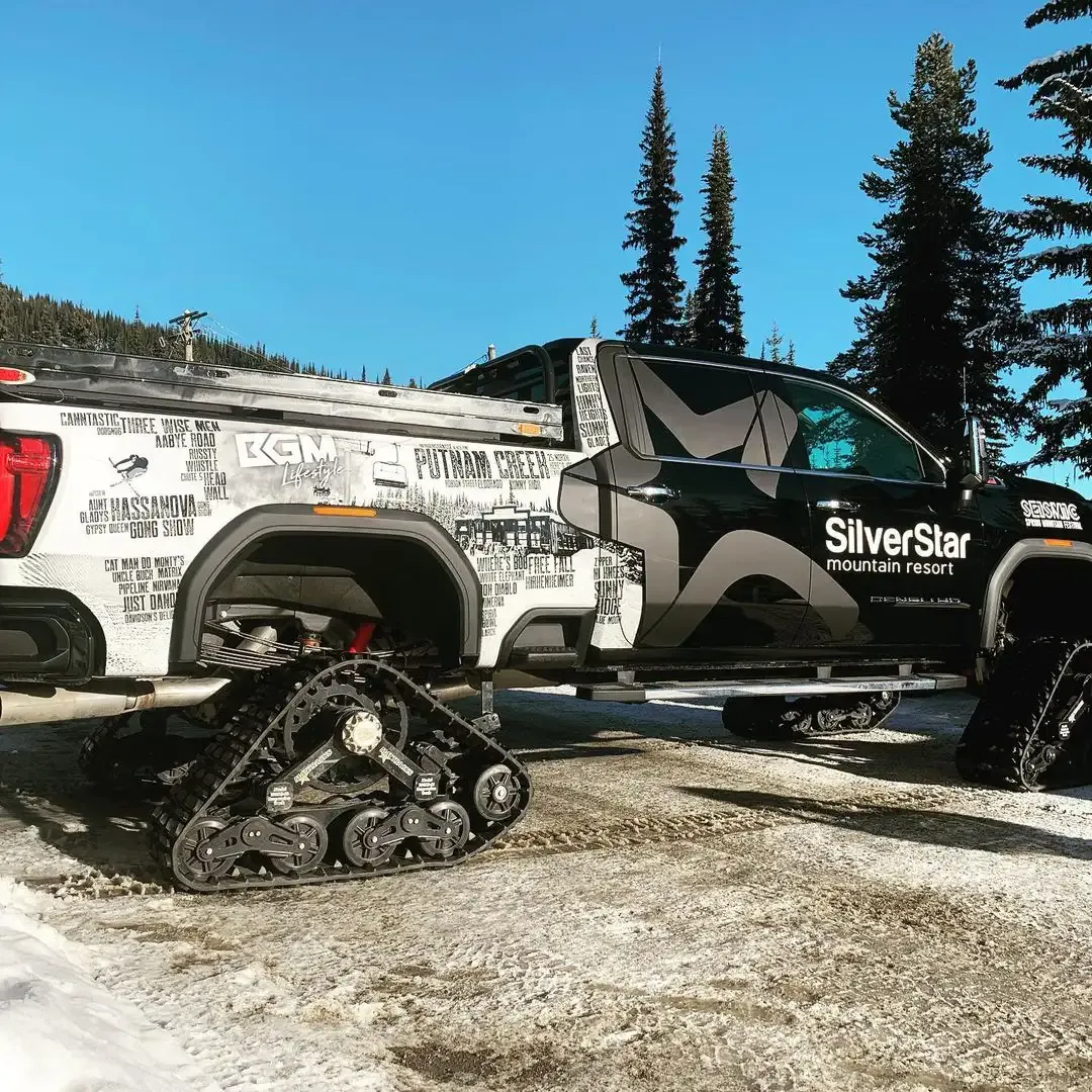 Full vehicle wrap on a pickup truck by Graphic Enterprises