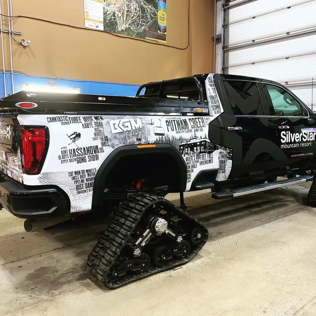 Color-change vehicle wrap from the shop
