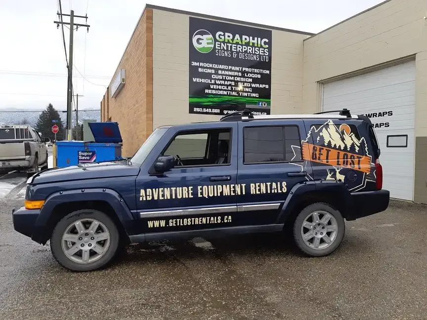 Work truck decals and partial wrap
